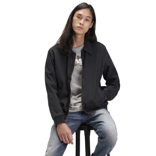 Levi's Western Bomber Jacket Washed Black Denim 4