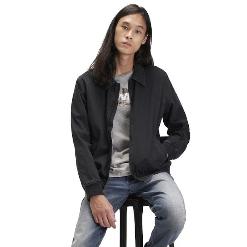 Levi's Western Bomber Jacket Washed Black Denim 4
