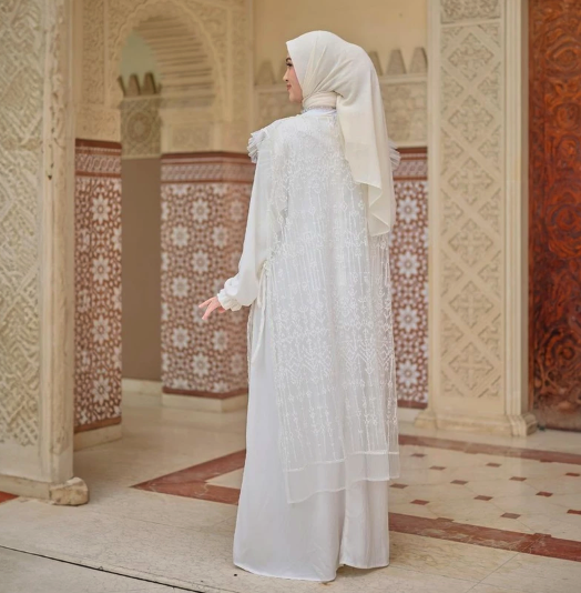 Kals Corpora Indonesia ZM Zaskia Mecca Zeta Gamis Wanita White Series Binar Samudra