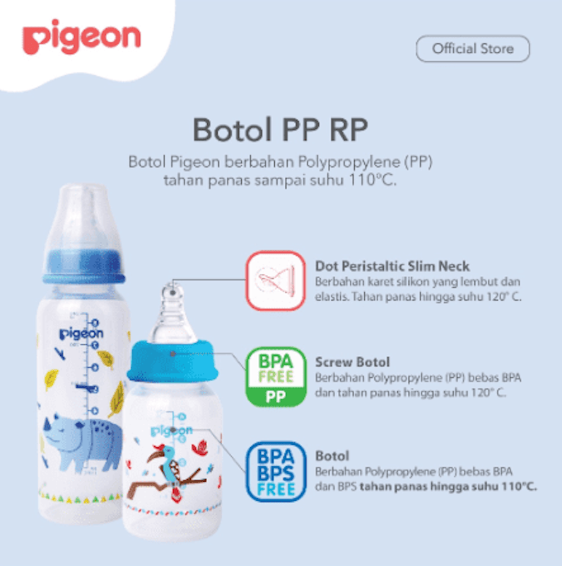 Botol PP RP 50 ml Penyu W/ S Type Silicone Nipple