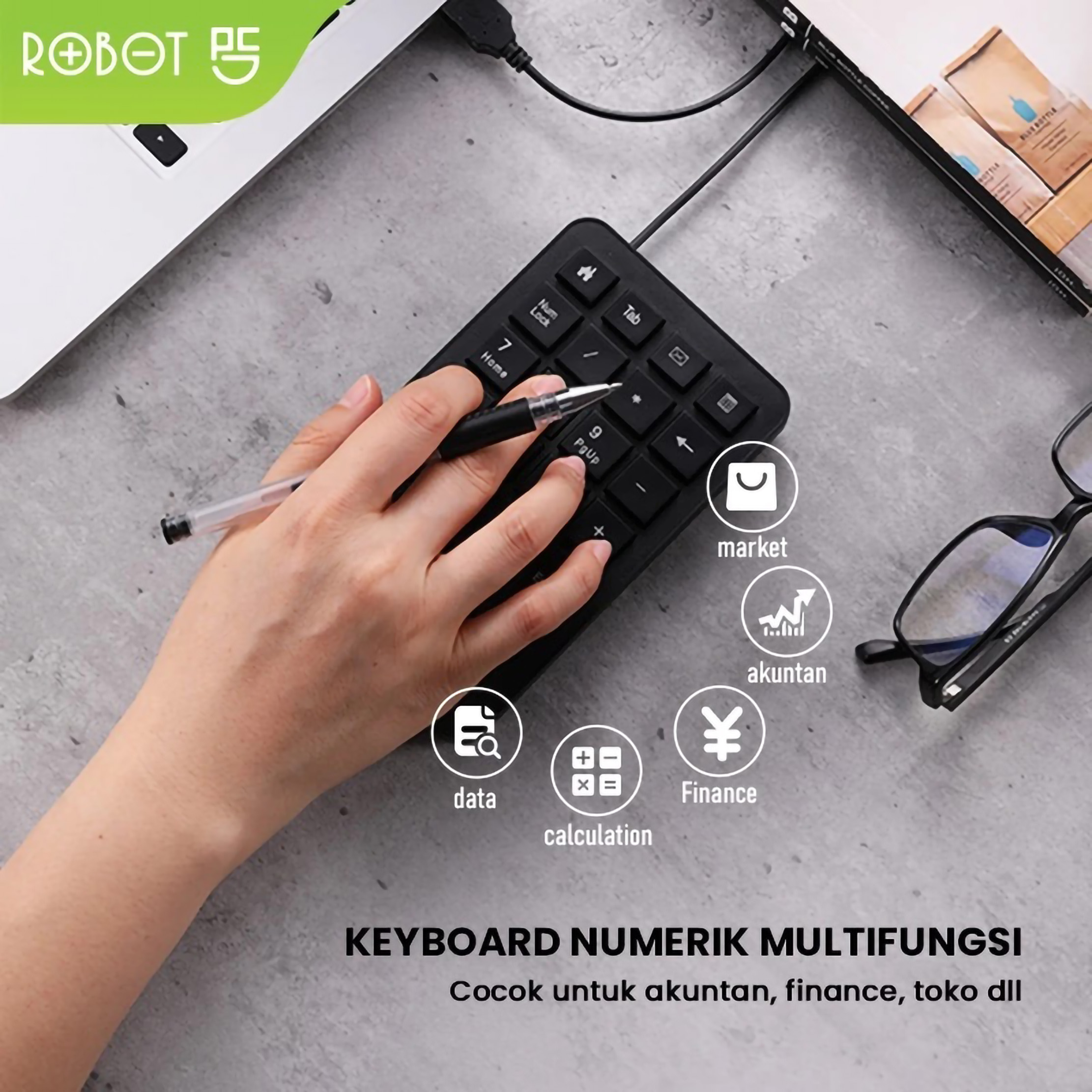 Wook Global Technology ROBOT Wired Numeric Keypad RK01