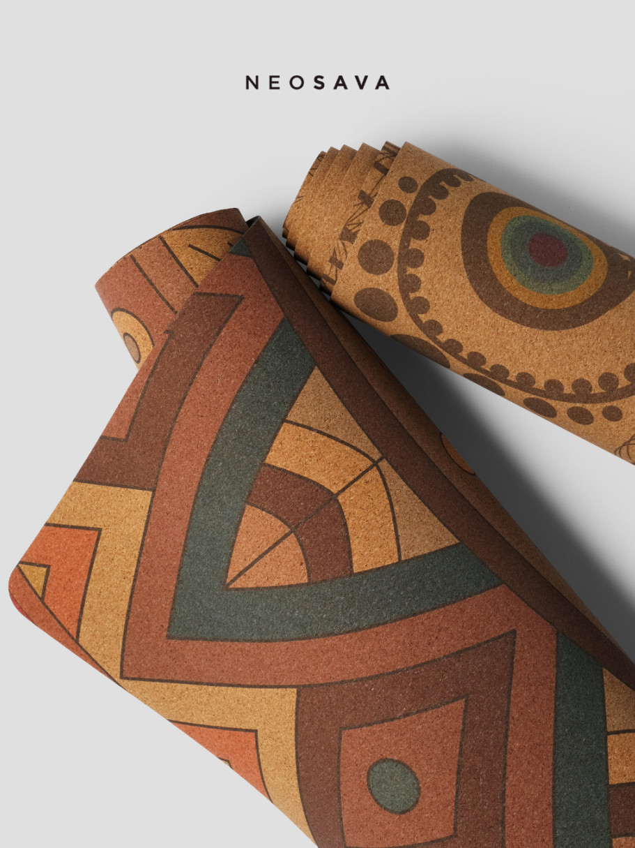  NEOSAVA Matras Yoga Cork Earthgrip Mat