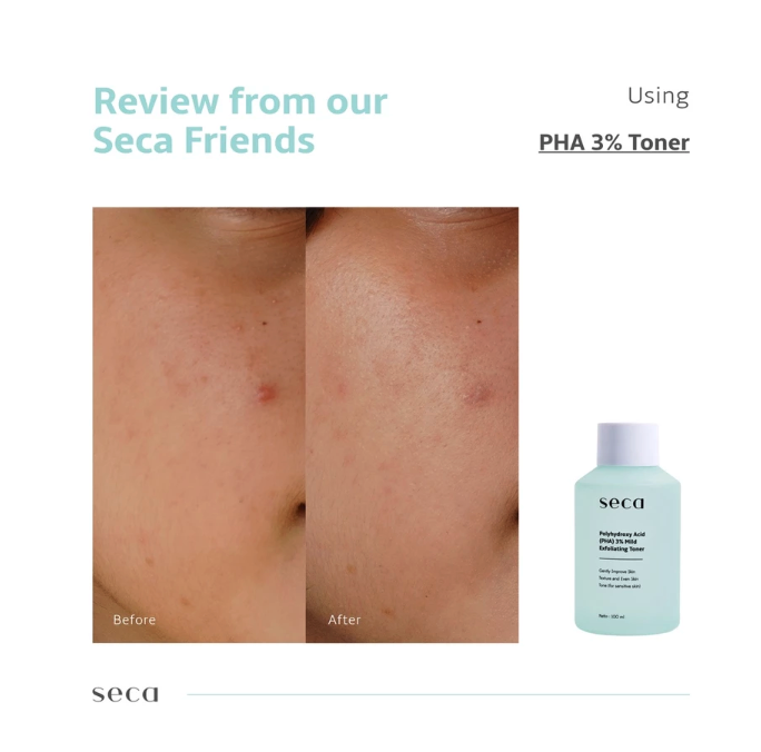 SECA Clarifying Polyhydroxy Acid (PHA) 3% Mild Exfoliating Toner