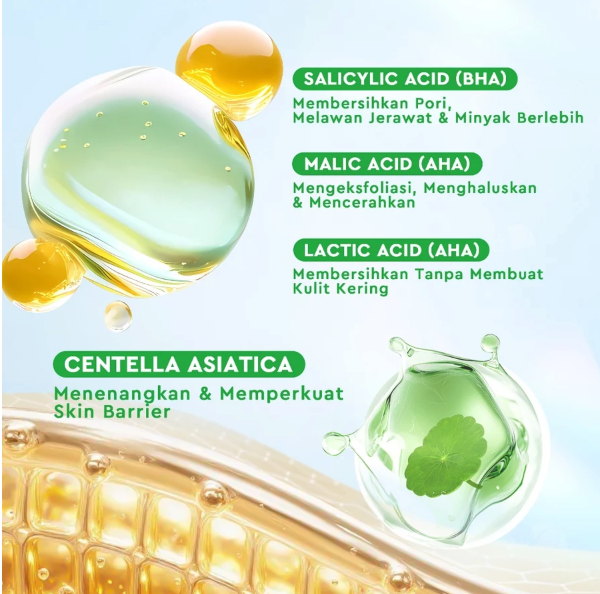  Suntone Wisdom Indonesia Glad2Glow Centella + Salicylic Acid Exfoliating Acne Pads