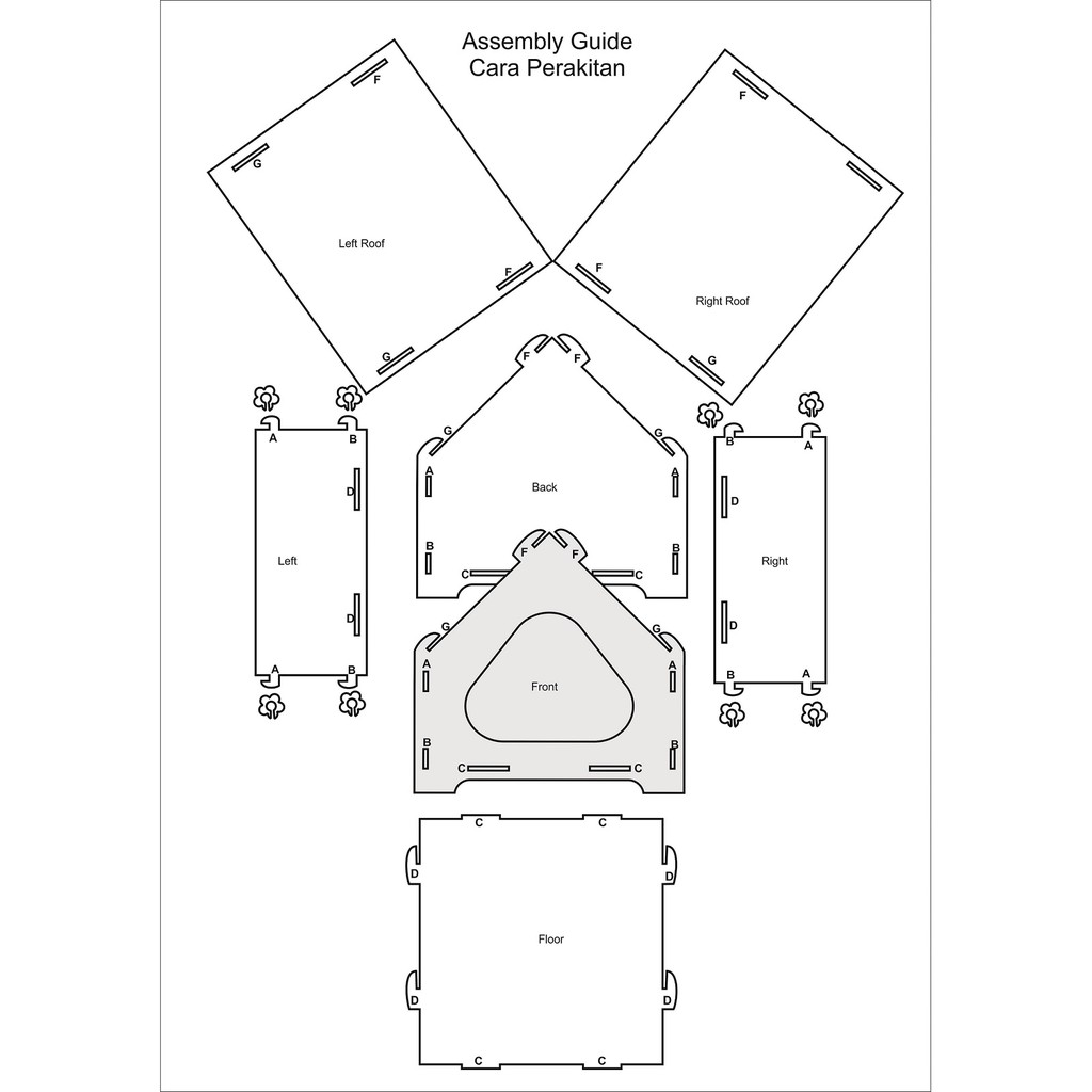  Kandang Rumah Kucing 3D Puzzle 