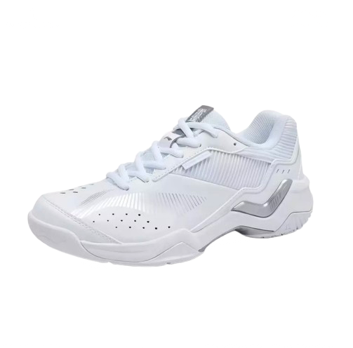 Li-Ning Badminton Shoes Sonic Boom Wide White Silver