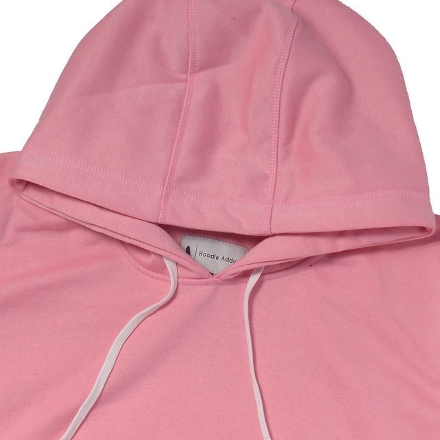 Hoodie Addict Pullover Hoodie Lengan Pendek - Pink Baby