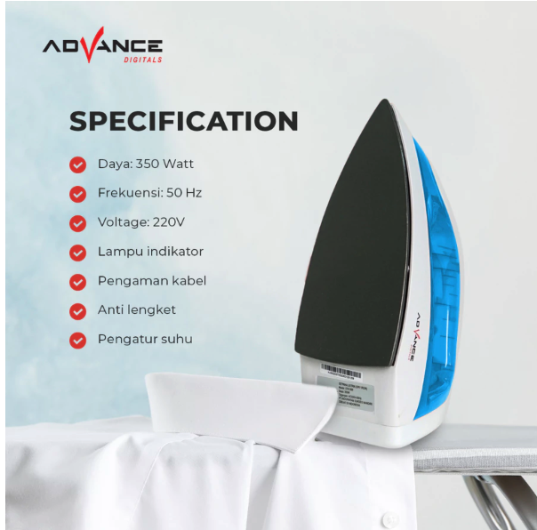 Advance Digitals Advance Setrika Listrik Anti Lengket  STK-500