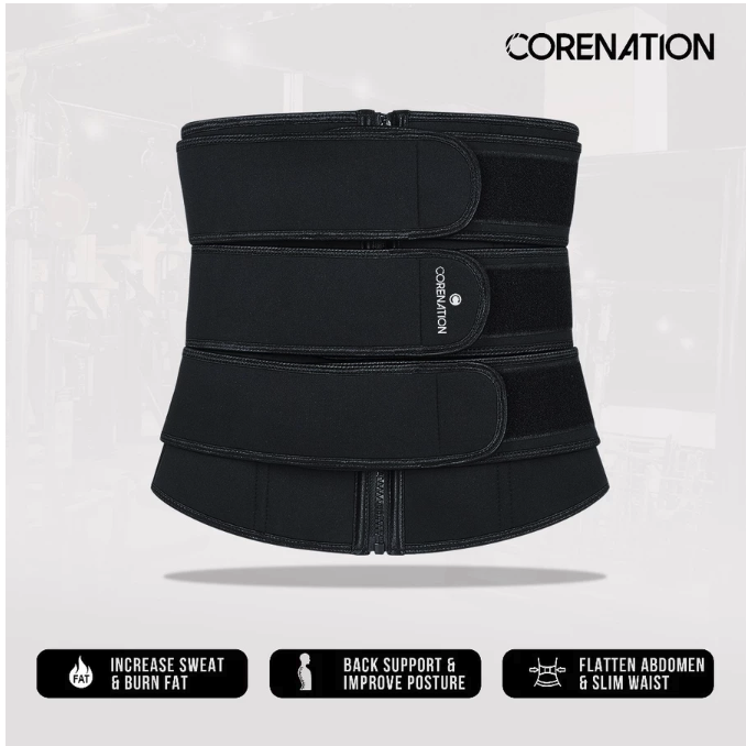  CoreNation Waist Trainer Corset Premium Black