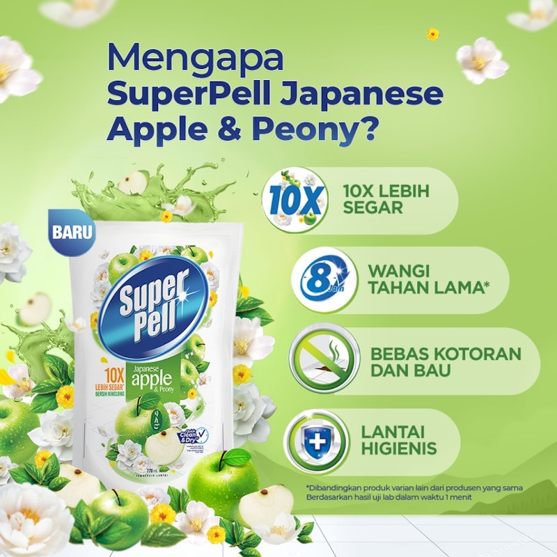 Super Pell Pembersih Lantai Fresh Apple 3