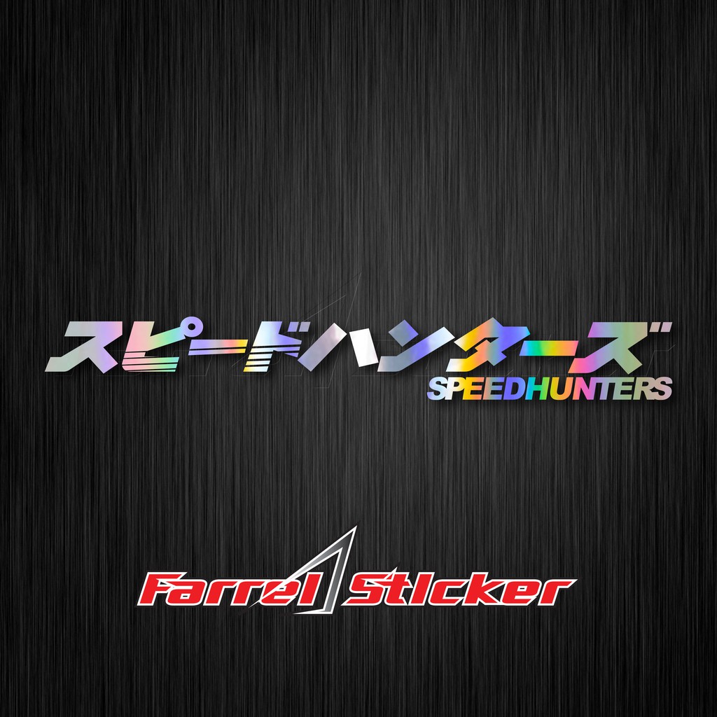  Stiker Speed Hunters Kanji Jepang