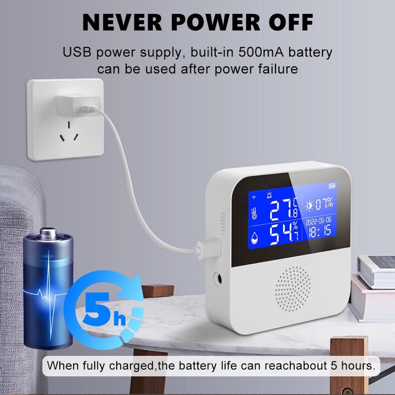 SMATRUL Smart Temperature and Humidity Sensor 5