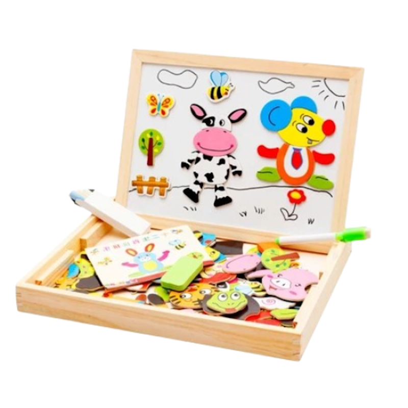 Educational Magnetic Puzzle Board (100 Pcs) 1