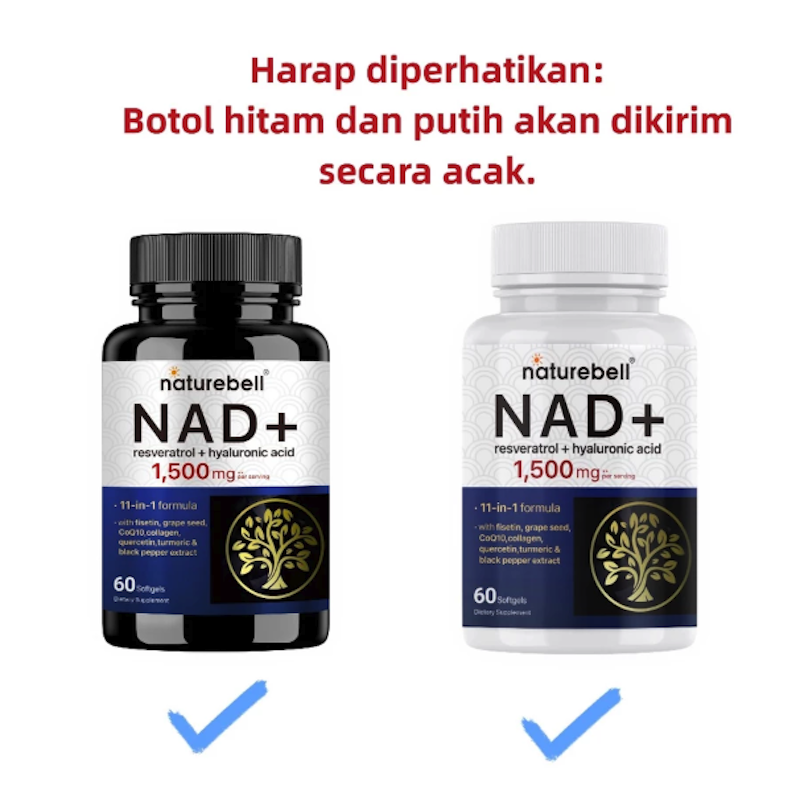 NatureBell NAD+ Resveratrol + Hyaluronic Acid 1500mg 5