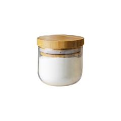 MIDO Toples Bumbu Kaca Tutup Bambu