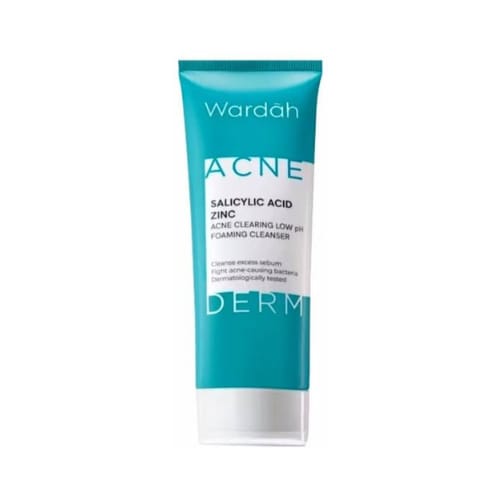 Wardah ｜ Acnederm Salicylic Acid Zinc Acne Clearing Low pH Foaming Cleanser