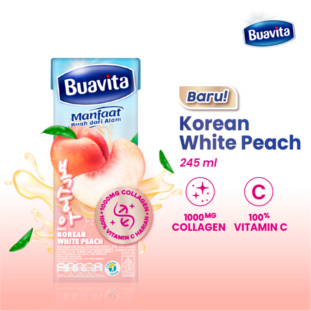 Buavita Korean White Peach 245 ml 