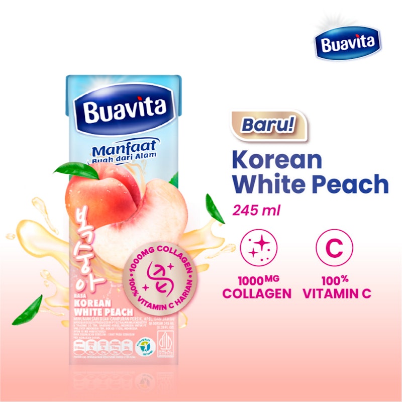 Buavita Korean White Peach 245 ml 2