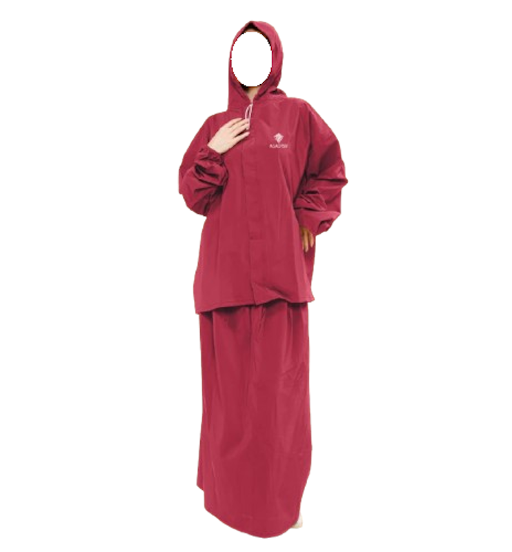 ASADTSU Jas Hujan Rok Wanita Dewasa 1