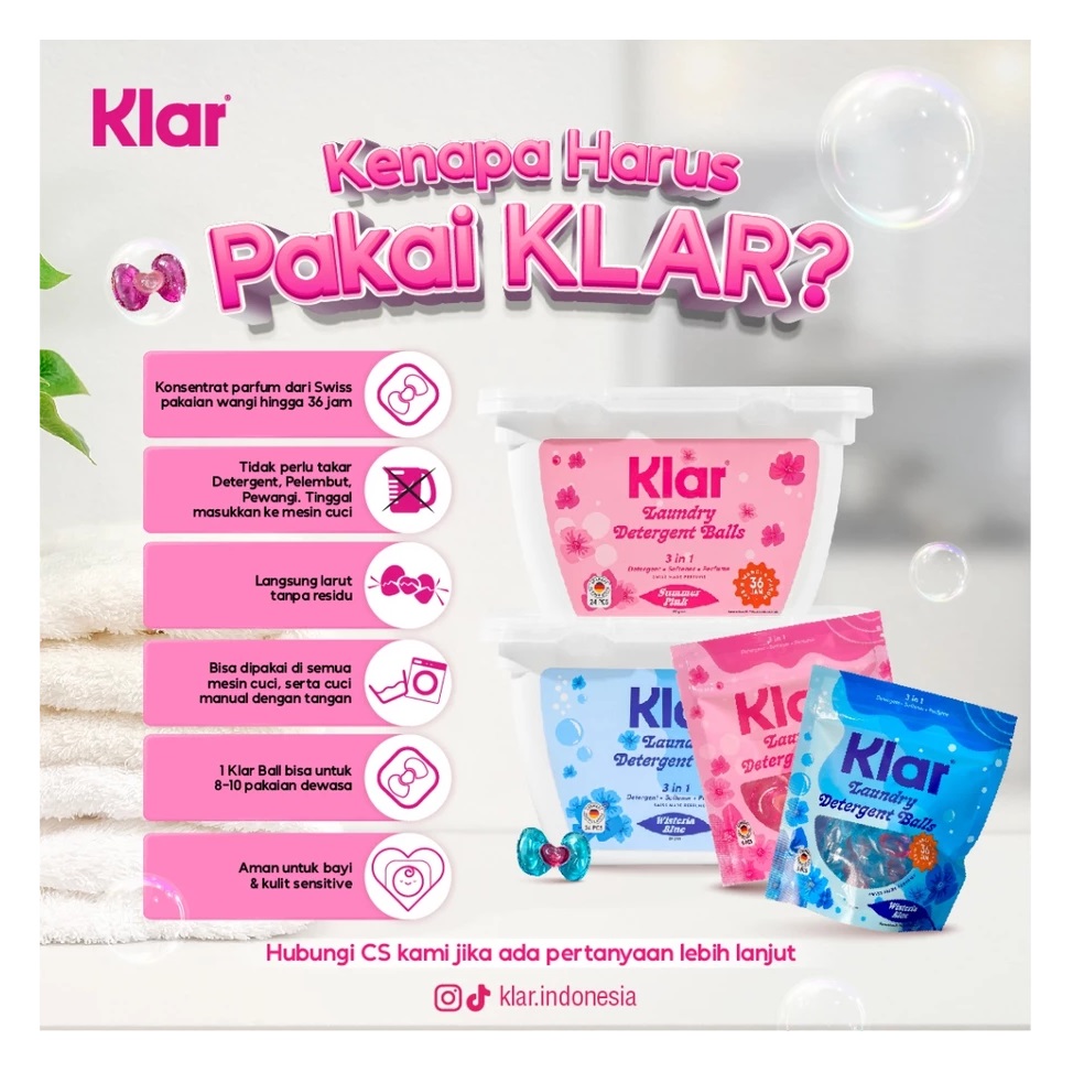 Stein Perkasa Internasional KLAR Kapsul Detergent 3 in 1 Wisteria Blue