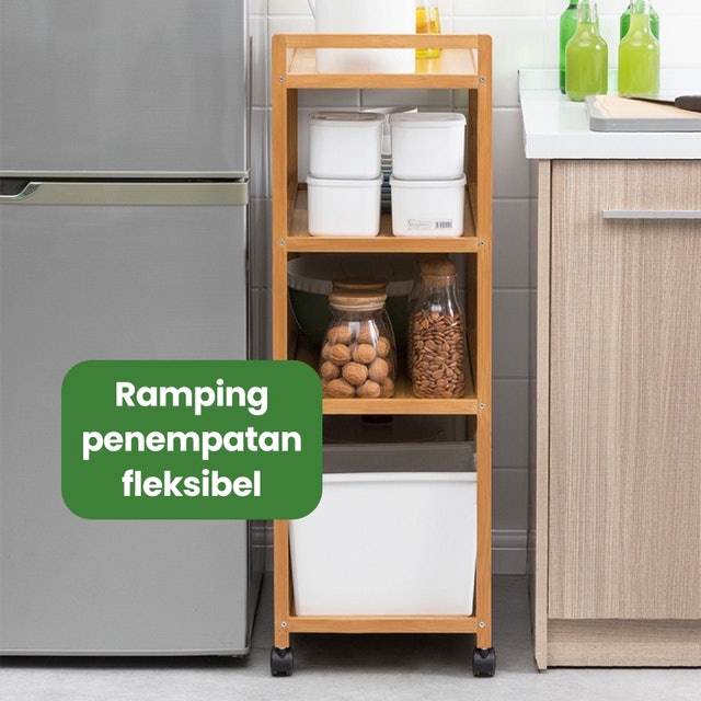 Dejavu Rak Dapur Susun Kayu HRK505