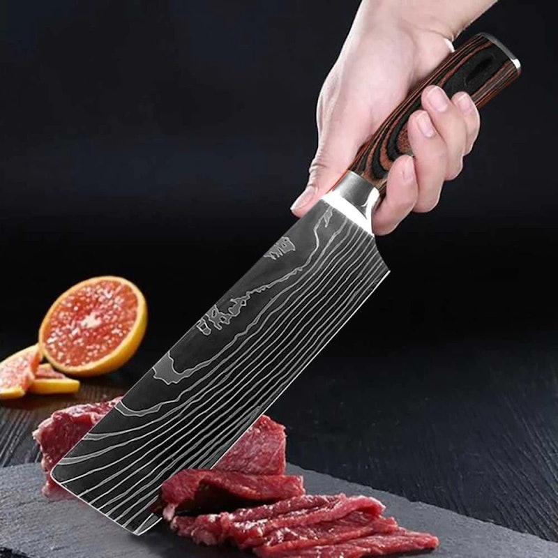 XITUO Damascus Pattern Cleaver Knife 2