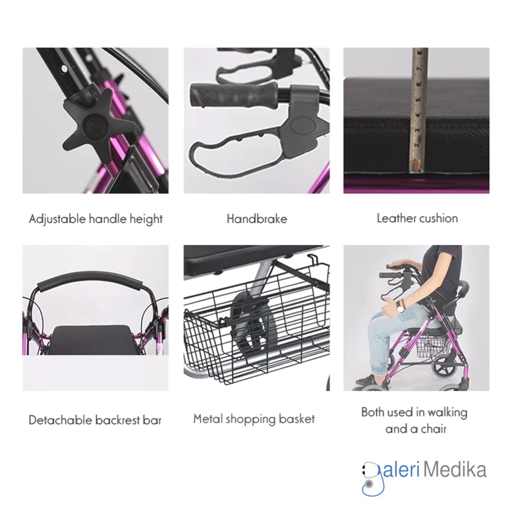 Jayamas Medica Industri OneMed Rollator Walker Beroda FS965LH-1 A3