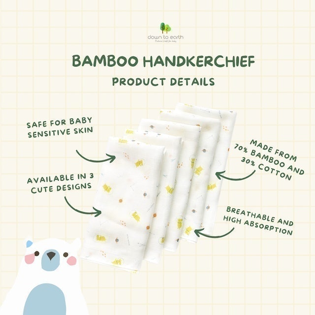 Mom's Nature Bamboo Handkerchief