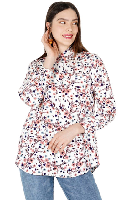 10 Rekomendasi Kemeja Motif Bunga untuk Wanita Terbaik  4
