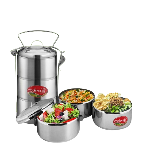 Cookville Rantang 3 Susun 12 cm