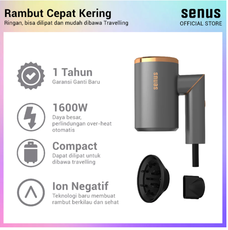 Senus Pro Travel Hair Dryer