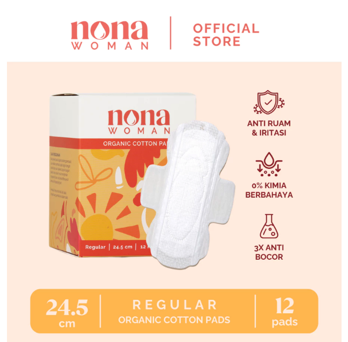 Nona Kesehatan Perempuan Nona Woman Organic Cotton Pad Regular