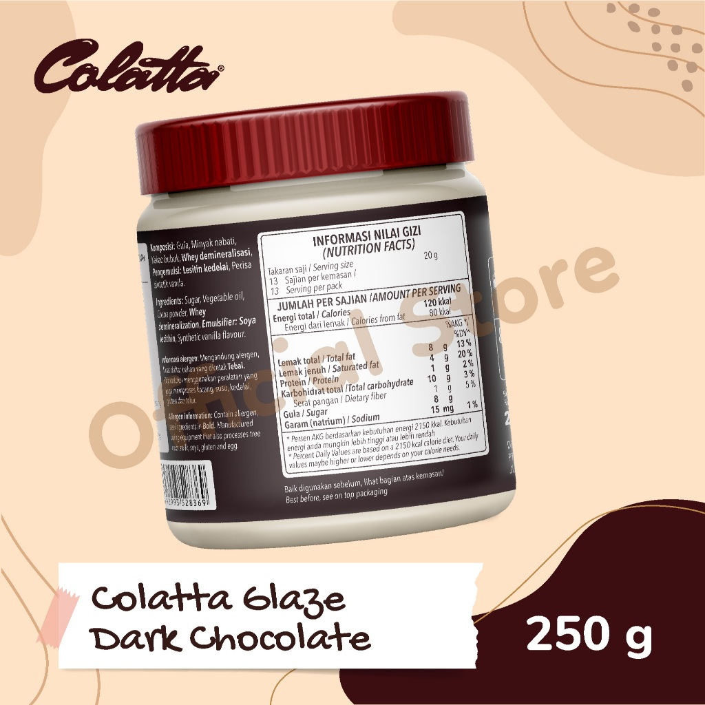 Gandum Mas Kencana Colatta Glaze Dark Chocolate