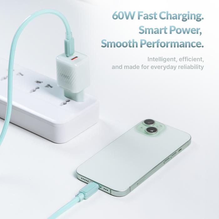 UNEED Jelly Silicone Data Cable Type-C to Lightning 30W 1M UCB68CI