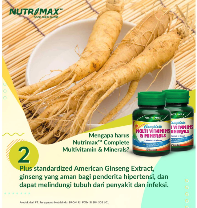 Suryaprana Nutrisindo Nutrimax Complete Multivitamins & Minerals