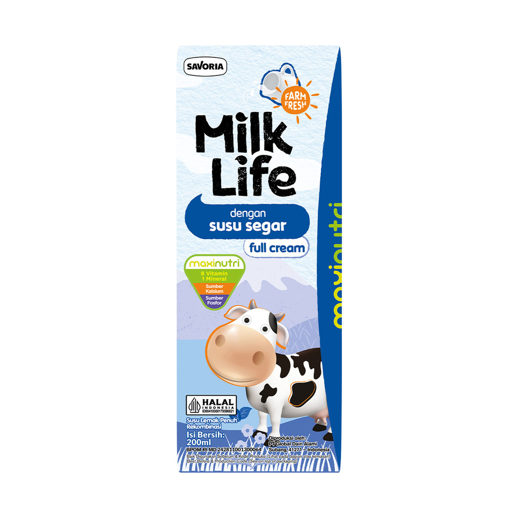 MilkLife dengan Susu Segar Full Cream 200 ml