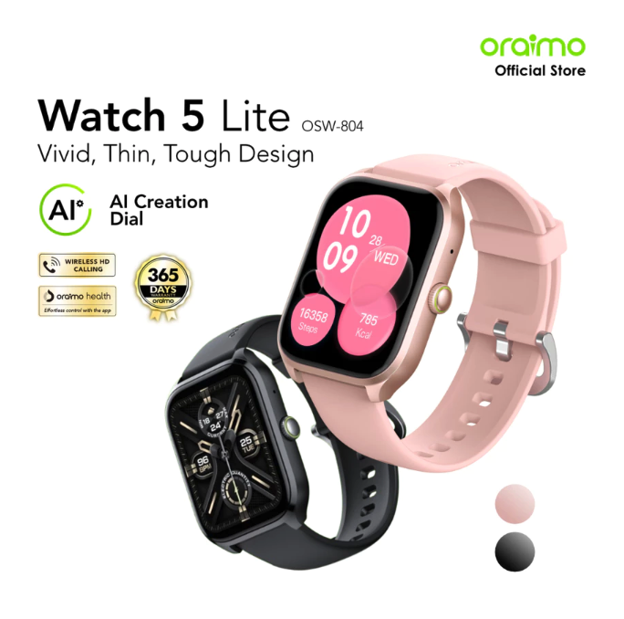 Transsion Holdings oraimo Watch 5 Lite 2.01" HD IP68 Smart Watch OSW-804