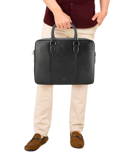 Obermain Mason Document Bag-L In Black OBC935BK