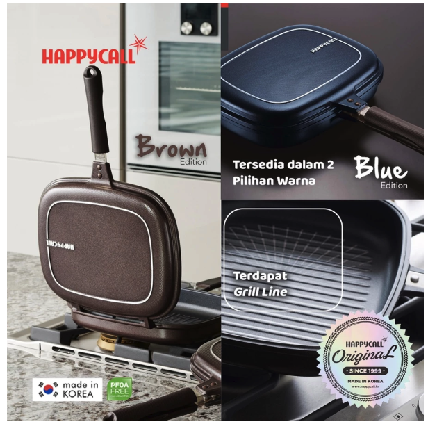 Happycall Indonesia HappyCall Titanium Double Pan Jumbo Grill 30 cm