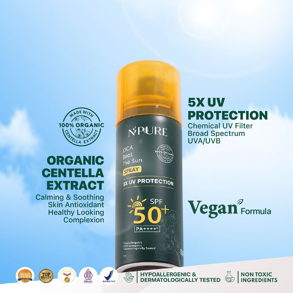 N'PURE Cica Beat The Sun Spray SPF 50+ PA++++