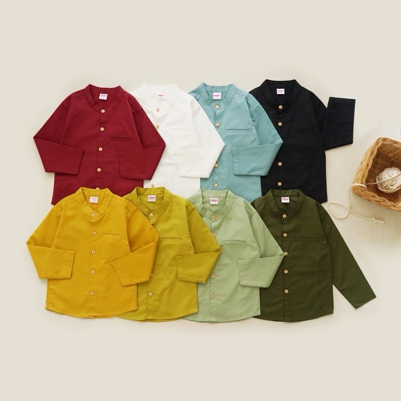 MINI COTTONS Kemeja Koko Anak Lengan Panjang 3
