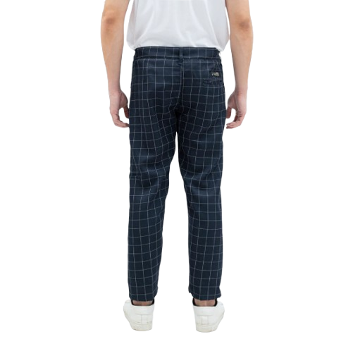 Carnos Jeans Carnos Celana Panjang Tartan Pria Biru Navy