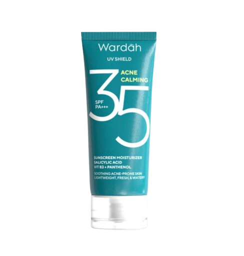 Wardah ｜ UV Shield Acne Calming Sunscreen Moisturizer SPF 35 PA+++ 