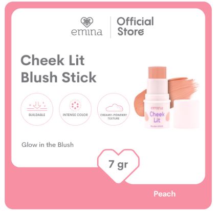 Paragon Technology and Innovation Emina Cheek Lit Blush Stick - Peach