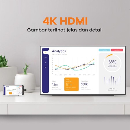 JETE Type-C to HDMI Male Port X7