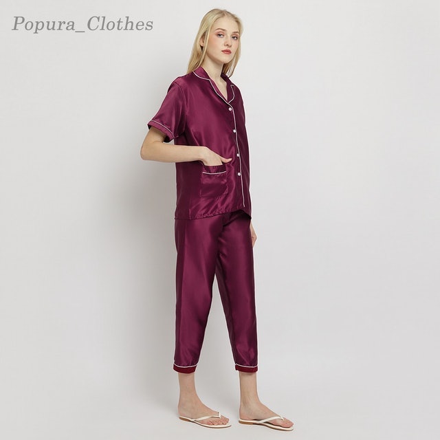 Popura Clothes Flora Piyama Set Satin