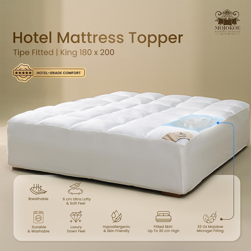 Mojokoe Hotel Bed Mattress Topper Fitted Size King 2