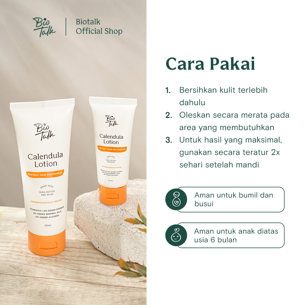 Bionatura Berkat Abadi BioTalk Calendula Lotion For Eczema and Dry Skin