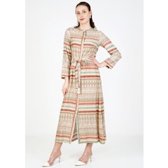 Gamis Green Brown Tribal