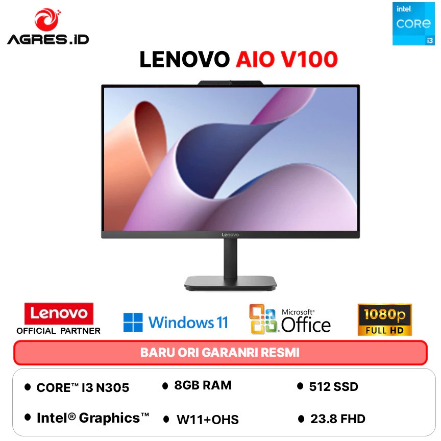 Lenovo Lenovo All in One V100 Core i3-N305 8GB/512GB